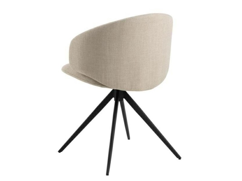 Krzesło Ella beżowe Basel 24, czarne nogi - ACTONA